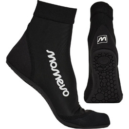 Водні шльопанці Splashies - Нековзкі дихаючі шльопанці з неопрену з міцною підошвою - Захист від гострих предметів для комфортного ходіння на пляжі - Унісекс, Чорний, 44/45 EU