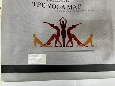Складаний йога-мат MAXYOGA, нековзний, легкий, екологічний TPE, 183x61x0,6 см, темно-фіолетовий