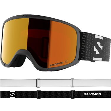 Маска для лиж та сноуборду Salomon Aksium 20 S Unisex, чорна (NS Black) — захисні окуляри для гірськолижного спорту