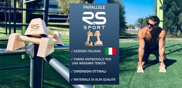 Дерев'яні упори RS SPORT для калістеніки, низькі бруси для віджимань, кросфіту та фітнесу