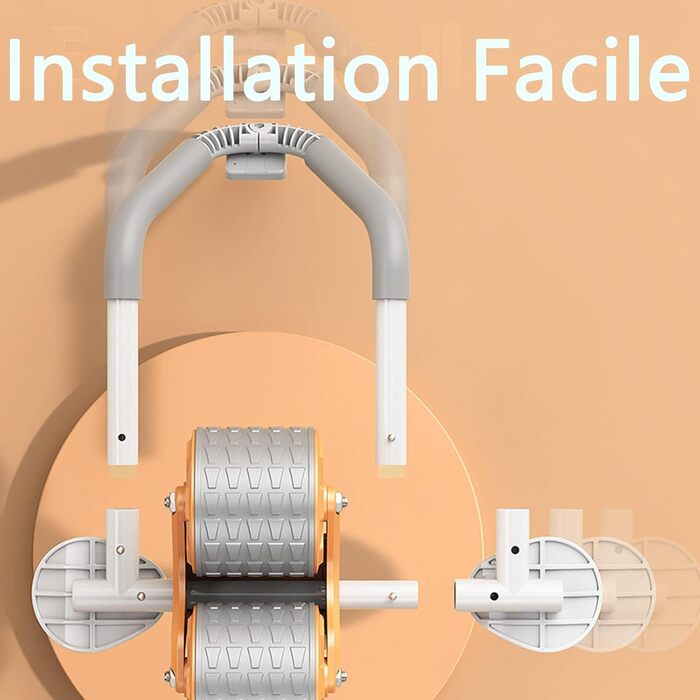 Ролер для пресу з автоматичним пружинним зворотним ходом - тренажер для пресу з підставкою для ліктів та таймером, фітнес-обладнання для дому