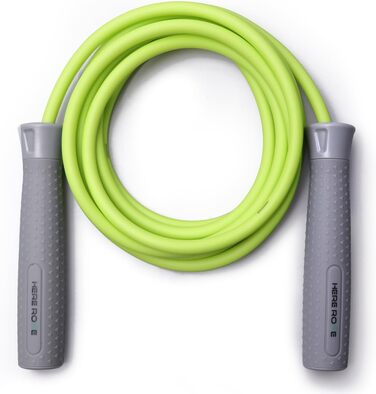 Стрибкове канат HEREROPE з вагами, 8 мм, 360° обертання, регульована довжина, неслизька ручка, для кардіо, HIIT, MMA, зелений