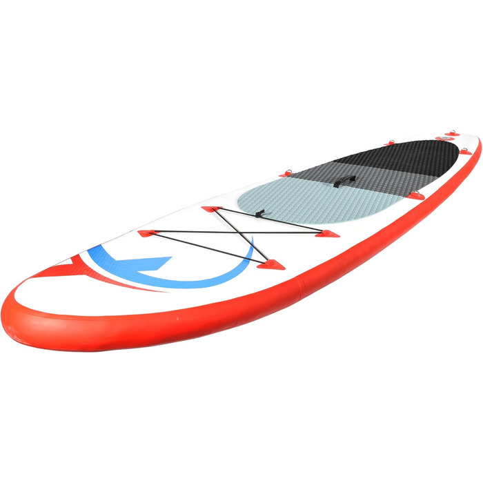 Надувна SUP-дошка Nemaxx 305x76x10 см, червоно-синя, для веслування стоячи