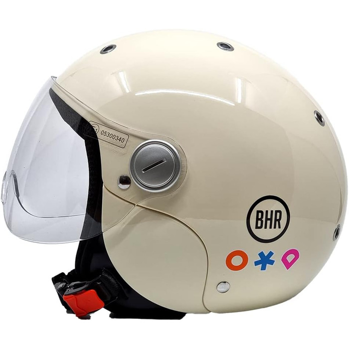 Дитячий мотошолом BHR Demi-Jet 816 BABY, ECE, синій, мікрометрична застібка, захисний візор
