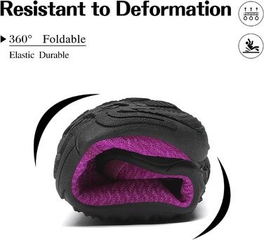 Шкарпетки-шкарпетки Mishansha для відпочинку на воді, швидковисихаючі, антиковзкі, для активного відпочинку, розмір 36-46 (42 EU), колір: фіолетовий