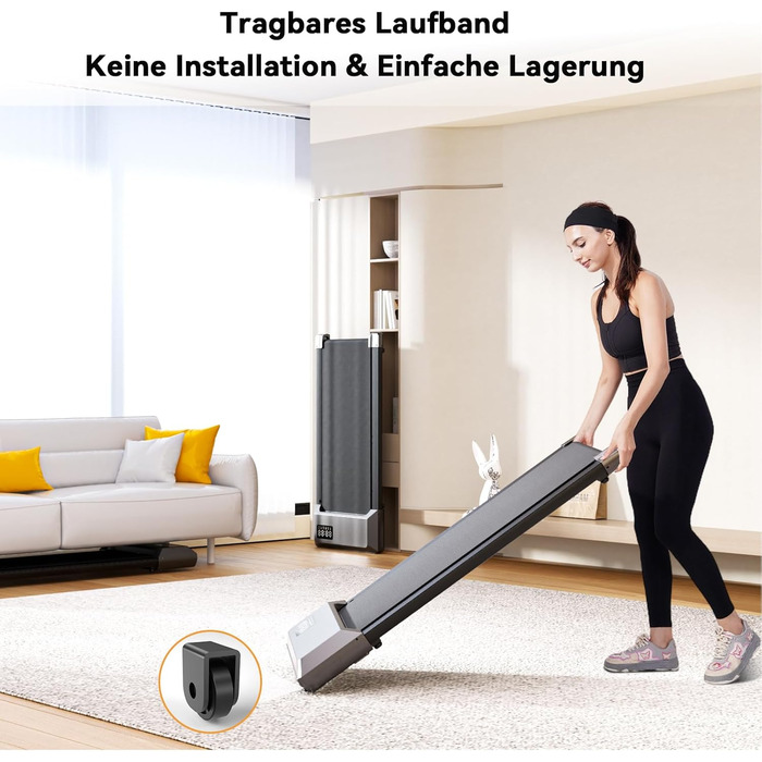 Бігова доріжка Raceable Walking Pad для дому з APP-керуванням, підтримкою Smart Tech, макс. 159 кг, експертні тренування, мультигонки та онлайн-інтерактив