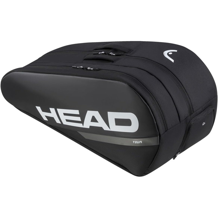 Тенісна сумка HEAD Tour Racquet Bag L, чорна/біла