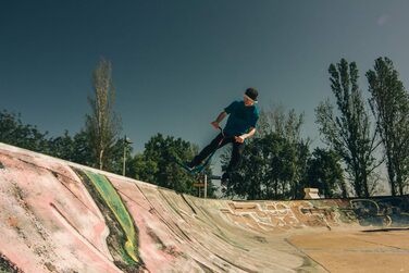 Самокат Streetsurfing Torpedo Glaciar для дітей, складаний, алюмінієвий, синій