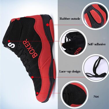 Дитячі боксерські черевики Ringerschuhe - зручні та стабільні для занять спортом, боксом, фітнесом та важкою атлетикою (46 EU)