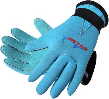 Дитячий неопреновий гідрокостюм та рукавички 3мм, антиковзаючі, для водних видів спорту, плавання, серфінгу, снорклінгу, вітрильного спорту, блакитний, M (6-9 років)