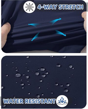 Шорти спортивні чоловічі MAGCOMSEN, дихаючі, легкі, для тренувань та прогулянок, з кишенями на блискавці (темно-синій, 36)