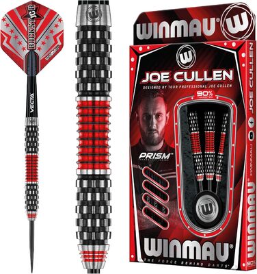 Дротики WINMAU Joe Cullen Rockstar RS 1.0 професійні, вольфрамові, з оперенням і стрижнями