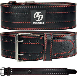 Пончо для важкої атлетики з натуральної шкіри (6 мм) – унісекс, для силових тренувань, присідань, з підтримкою талії | Регульований дизайн, підходить для різних тренувань X-Large Червоний/Подорож, однотонний (Getaway Solids)