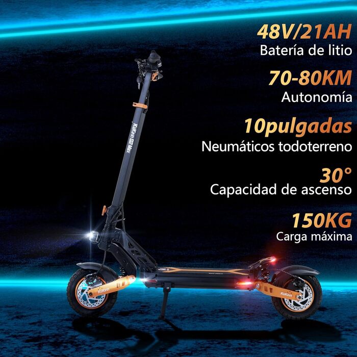 Електросамокат G2MAX для дорослих, 80 км, 48V 20Ah, 150 кг, позашляховий електроролер