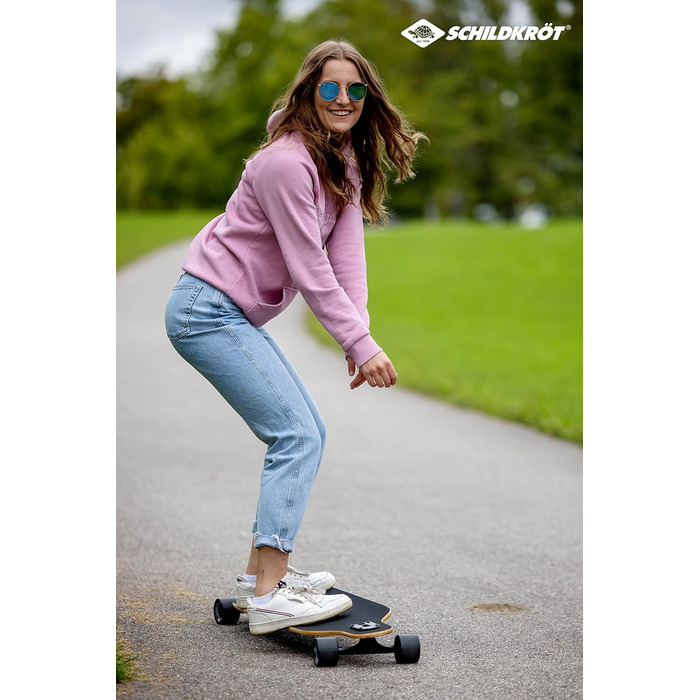 Лонгборд Schildkröt Freeride 41, 9-шарова кленова дека, повний комплект з кріпленням Drop Through, підшипники ABEC-11, різнокольоровий