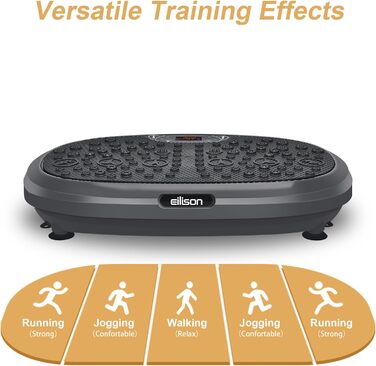 Вібраційна платформа EILISON FitMax 3D XL для тренувань всього тіла, фітнес-машина для схуднення, лімфодренажу, відновлення, з еспандерами, для дому