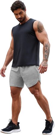 Чоловічі спортивні шорти Coofandy (2 шт.) - бордовий/чорний, XXL