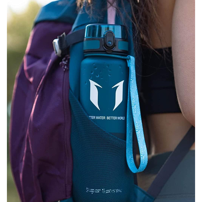 Спортивна пляшка для води Sparrow 750 мл, Tritan, без BPA, герметична з кришкою Flip Top, колір Glossy-Frucht Grün — для фітнесу, школи, офісу та подорожей