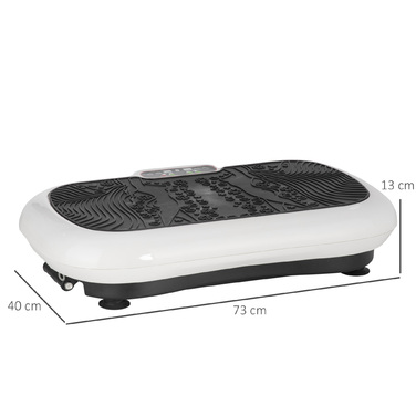 Тренажер HOMCOM Vibration Plate з 2 фітнес-гумками, 99 рівнями вібрації до 120 кг, для ефективного тренування всього тіла 200 Вт