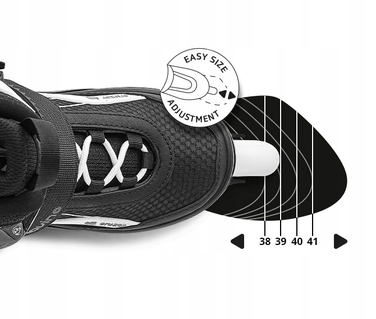 Роликові ковзани Movino Cruzer B3, р. 38-41, чорні
