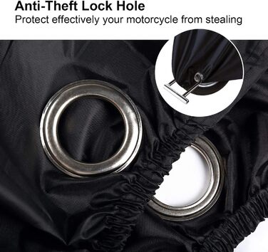 Водонепроникний чохол для мотоцикла XXL 245x105x125 см Oxford, чорний, захисна накидка, гараж для мотоцикла