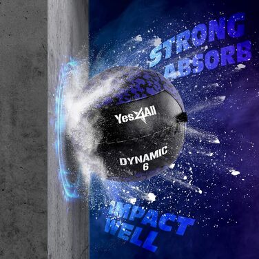 Yes4All М'яч для фітнесу з вагою, 2.7-13.6 кг, для динамічних тренувань