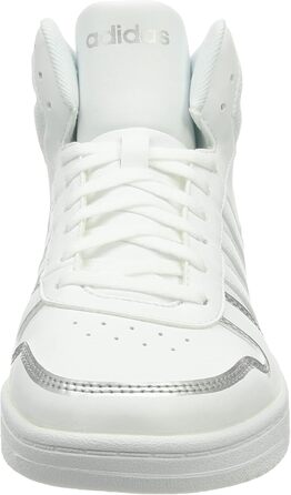 Жіночі баскетбольні кросівки Adidas Hoops 2.0 Mid, 44 EU, білий/сріблястий