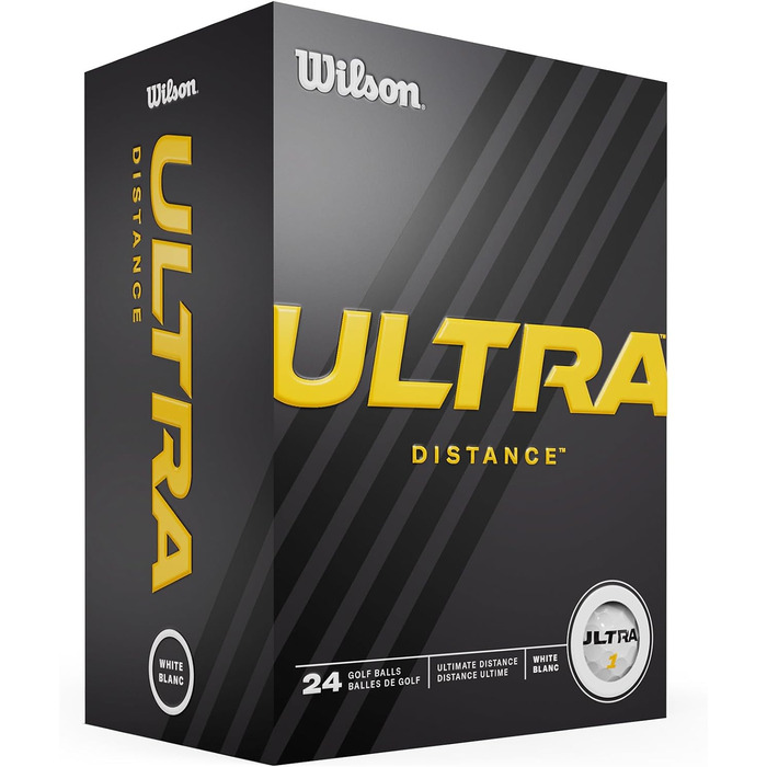 Гольф-м'ячі Wilson Ultra Distance, 2-шарові, 24 шт., білі