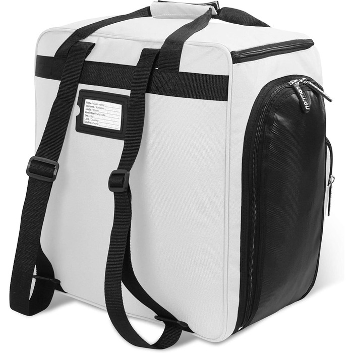 Сумка для лижних черевиків normani з окремим відділенням для шолома та функцією рюкзака Alpine DEPO (біла, 53 літри)