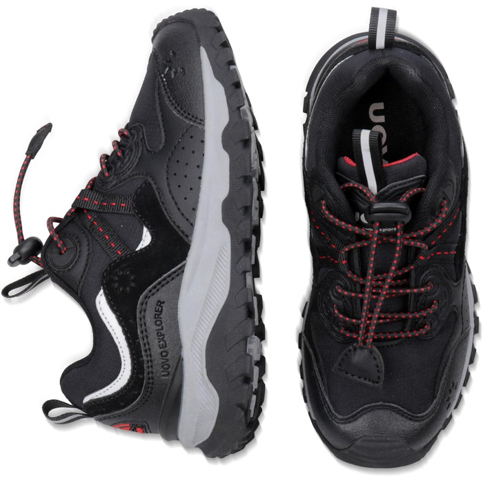 Дитячі трекінгові кросівки UOVO, водонепроникні, для бігу та трейлраннінгу, чорні, розмір 38 EU