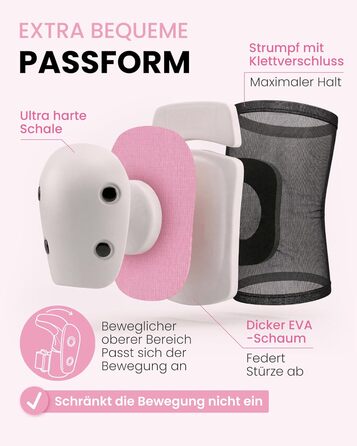 Захист для колін та ліктів 99FLIPS для дітей (3-12 років), рожевий - комплект для роликів, скейтборду, самокату (XS/S/M)