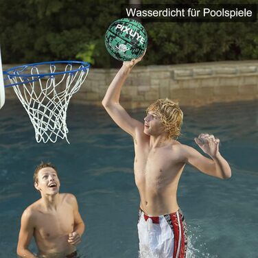 Баскетбольний м'яч Jicsetk, розмір 5/7, міні-баскетбольний м'яч для дітей, підходить для гри на вулиці та в приміщенні (зелений)