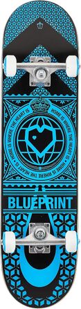 Скейтборд Centrano Blueprint Home Heart 7.75'' для дорослих, універсальний, багатобарвний