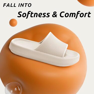 Шльопанці Badelatschen Cozislides: жіночі та чоловічі шльопанці для дому та пляжу, антиковзаючі, літні, Wolkenschuhe, 46/47 EU, бежеві