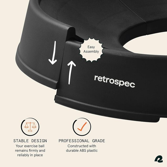 Гімнастичний м'яч Retrospec Luna 65 см з насосом і основою, анти-вибуховий матеріал, океанічно-синій