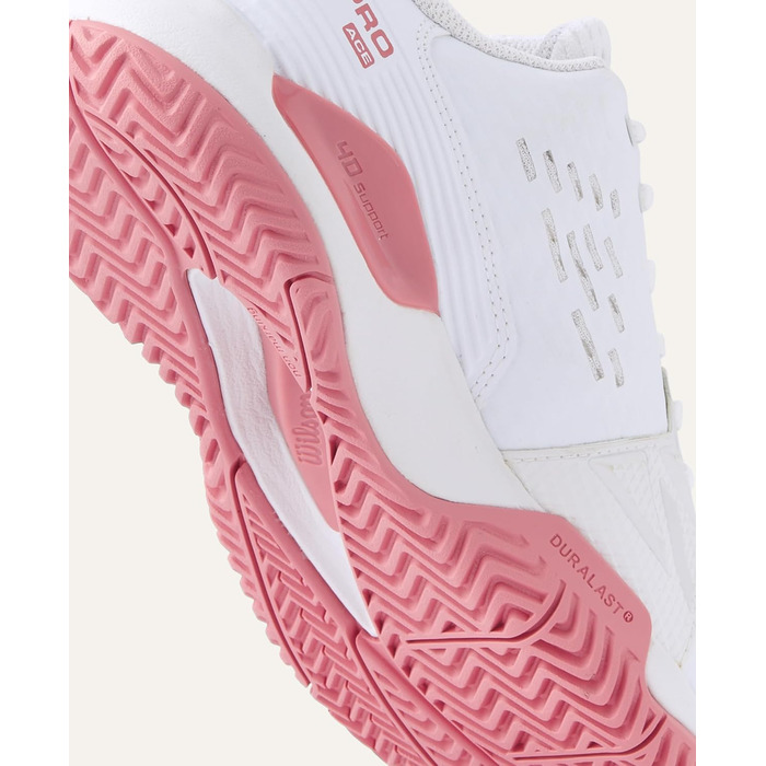 Тенісне взуття Wilson Rush Pro Ace для дітей та дорослих, білий/mauveglow, 39 1/3 EU