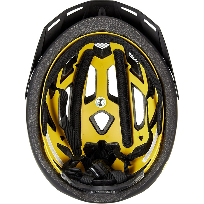 Велосипедний шолом ABUS Urban-I 3.0 MIPS чорний, з підсвіткою, захистом від ударів і магнітною застібкою, для дорослих, розмір M (52-58 см)