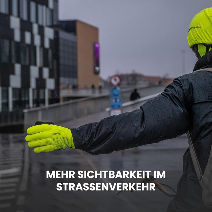Велосипедні рукавички GripGrab Ride: водонепроникні, теплі, вітронепроникні, зимові, жовті, Hi-Vis, Classic, розмір M