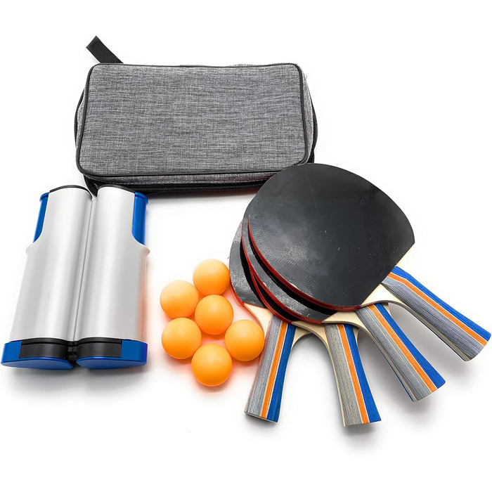 Набір для настільного тенісу RTMAXCO: 2 ракетки, 6 м'ячів, сітка, сумка. Професійний набір для настільного тенісу