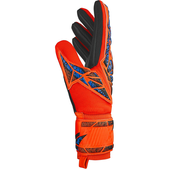 Воротарські рукавички Reusch Attrakt Silver NC, унісекс, розмір 9.5, помаранчево-синьо-чорні