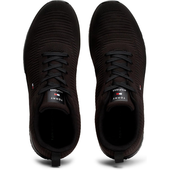 Кросівки Tommy Hilfiger Runner Corporate Knit Rib чорного кольору, 42 EU