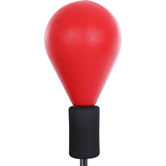 Боксерський мішок HOMCOM зі стійкою, регульована висота 136-154 см, з боксерськими рукавичками, для підлітків та дорослих, для фітнесу та зняття стресу (червоний)