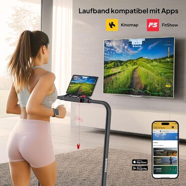 Біговий доріжка ZIPRO Newlite Klappbar: складаний, 1-10 км/год, до 110 кг, LED-дисплей