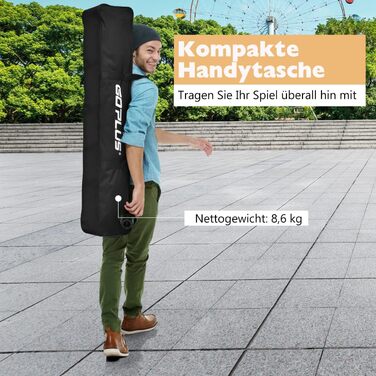 Набір для піклболу GYMAX з металевим каркасом, 6.7 м, з сумкою, вологостійкий, для тренувань у саду, на пляжі та задньому дворі