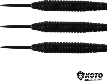Набір аксесуарів для дартсу KOTO King Pro+ Steeltip, 90 шт, чорний, з оперенням, стрижнями, тримачами та захистом