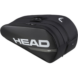Тенісна сумка HEAD Tour Racquet Bag L, чорна/біла