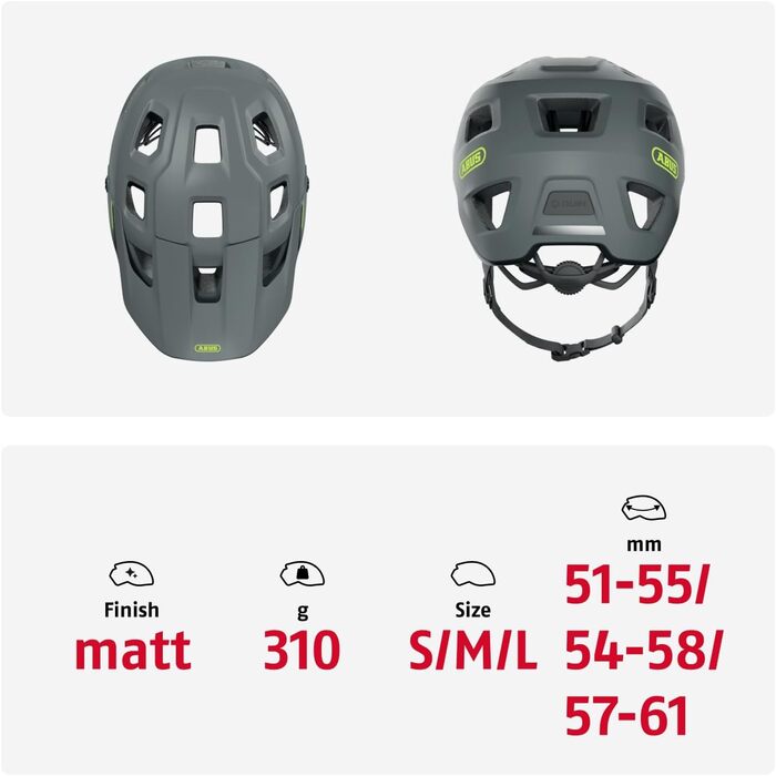ABUS MoDrop – міцний велосипедний шолом MTB з вентиляцією, універсальний, регулювання розміру