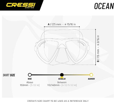 Маска для підводного плавання Cressi Ocean, прозора