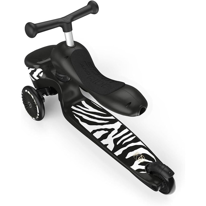 Біговел Scoot & Ride Highwaykick 1 Lifestyle з сидінням та кошиком (зебра)