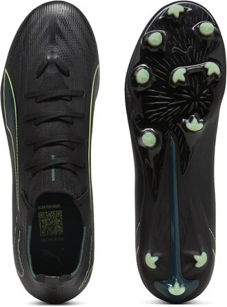 Футбольні бутси PUMA Ultra 6 Match FG/AG 43 EU - Чорний/Зелений (для поля та штучного покриття)